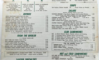 1960's WHITE'S Restaurant Mojave California Original Vintage Menu