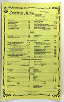 1980's THE ANCHORAGE Restaurant Original Laminated Large Breakfast Lunch Menu