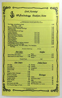 1980's THE ANCHORAGE Restaurant Original Laminated Large Breakfast Lunch Menu