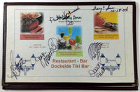 2004 Signed Menu LATITUDES Tiki Bar Holiday Inn Airport Hotel Marina Sarasota FL