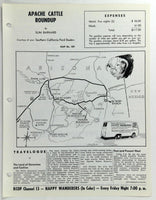 1960's ARIZONA APACHE INDIAN Cattle Roundup Travelogue Slim Barnard Ford Map