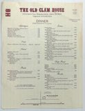 1980's Menu The OLD CLAM HOUSE Restaurant Alamo California