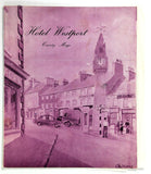 Vintage Original Menu HOTEL WESTPORT County Mayo Ireland