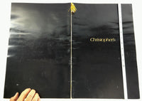 1980 Signed Large Menu CHRISTOPHER'S Restaurant Pittsburgh Pennsylvania