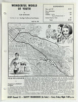 1960's GRIFFITH PARK Children's Zoo Travel Town Trains Hansen Dam Lake Ford Map