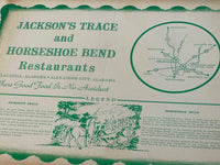 1960s Placemat JACKSON'S TRACE & HORSESHOE BEND Sylacauga Alexander City Alabama