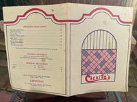 CHERITA'S Restaurant Original Vintage Menu Aurora Illinois
