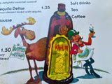 1981 EL TORITO Mexican Restaurant Menu Cartoon Character Illustrations & Saga