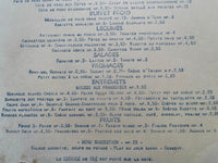 1961 GRILL DU CRILLON Hotel Restaurant Menu Paris France
