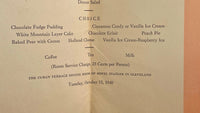 1940 CUBAN TERRACE DINING ROOM Restaurant Dinner Menu HOTEL STATLER Cleveland OH
