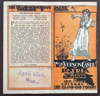 1917 PATRIA Rare Spy Silent Film Serial Herald Episode 5 THE ISLAND GOD FORGOT