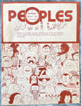 1980 Large Menu & Fold-Out Map PEOPLES RESTAURANT Phoenix Arizona