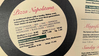 1980's Large Vintage Menu TONY AND LUIGI Italian Restaurant Tarzana California