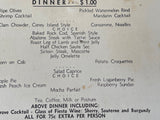 1934 Lake Merritt Hotel ORANGE GROVE TERRACE Menu Oakland California Dinner $1