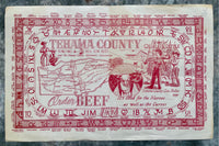 TEHAMA COUNTY California Ranches Beef Cattle Branding Iron Symbols Name Placemat