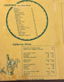 1953 Artists & Bohemians THE IRON POT Restaurant Menu San Francisco California
