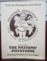 Vintage Drinks Menu MAXWELL SWEENEY'S Mixologist THE NATIONS POTATIONS Potables