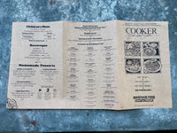1994 COOKER BAR & GRILL Restaurant Menu Florida Michigan Ohio Tennessee IN KN MD