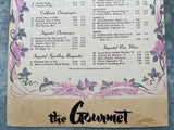 1950's THE GOURMET Restaurant Vintage Wine List Menu Honolulu Hawaii