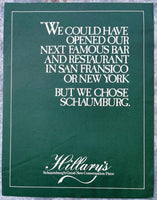 HILLARY'S Vintage Restaurant Menu Schaumburg Illinois Schaumberg's Great New ...