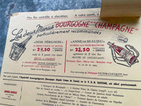 1961 ROTISSERIE De La REINE PEDAUQUE Restaurant Menu Paris France