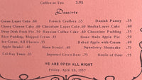 1957 Original Restaurant Menu CHEZ BON BON at FONTAINEBLEAU Miami Beach Florida