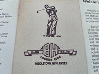 1980 BAMM HOLLOW Country Club Golf Membership Brochure Middletown New Jersey