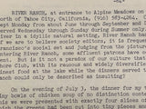 1968 Reviews Lake Tahoe & Carmel Swiss Lakewood Lodge North Shore Club River Ran