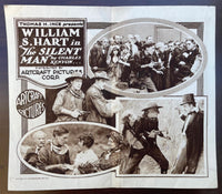 1917 William S Hart THE SILENT MAN Rare Western Silent Film Movie Theatre Herald