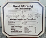 1970's Laminated Breakfast Menu THE JOLLY ROGER Restaurant Buccaneer Pirate Art