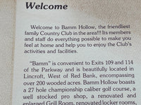 1980 BAMM HOLLOW Country Club Golf Membership Brochure Middletown New Jersey