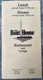 1980's THE BOAT HOUSE Restaurant Menu Falmouth & Hyannis Massachusetts