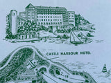 1960's Placemat THE CASTLE HARBOUR Hotel Golf Beach Yacht Club Bermuda