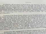 1969 Restaurant Review RESTAURANT DE FRANCE Alfred's CHEZ MADELEINE San Francisc