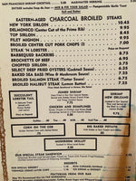 1982 TREULICH'S RESTAURANT Original Dinner Menu Phoenix Arizona Duanna Treulich