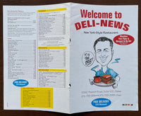 2004 Menu DELI-NEWS New York Style Restaurant Dallas Texas