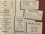 1950's THE PELICAN Restaurant & Cocktail Lounge Hiway A1A Canova Beach Florida