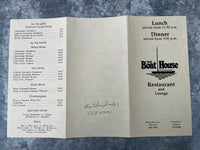 1980's THE BOAT HOUSE Restaurant Menu Falmouth & Hyannis Massachusetts
