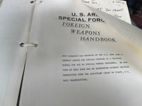 1967 U.S. Army SPECIAL FORCES Airborne Foreign Weapons Handbook Kennedy Center