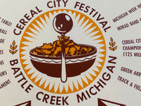 1962 Placemat CEREAL CITY FESTIVAL Battle Creek Michigan Longest Breakfast Table