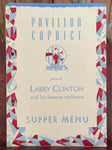 1940 Menu NETHERLAND PLAZA PAVILLON CAPRICE Larry Clinton Orchestra Cincinnati