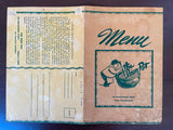 1953 Artists & Bohemians THE IRON POT Restaurant Menu San Francisco California