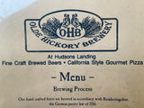 1980's Menu OHB OLDE HICKORY BREWERY Hudsons Landing Hickory North Carolina