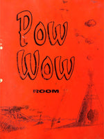 1978 POW WOW ROOM RESTAURANT & LOUNGE Indian Theme Dinner Menu Mystery Location