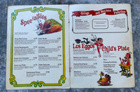1981 EL TORITO Mexican Restaurant Menu Cartoon Character Illustrations & Saga