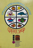 1979 Large Laminated Menu O'HARE INTERNATIONAL AIRPORT COFFEE SHOP Chicago Il.