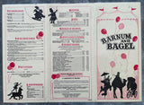 1980's BARNUM & BAGEL Vintage Laminated Large Restaurant Menu Skokie Illinois