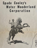 1961 SPADE COOLEY’S WATER WONDERLAND Artist Concept Rare Poster Advertisement