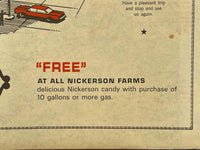 Early 1970's NICKERSON FARMS Fine Country Foods Placemat & Map