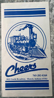 Vintage Menu CHEERS Restaurant Muncie Indiana